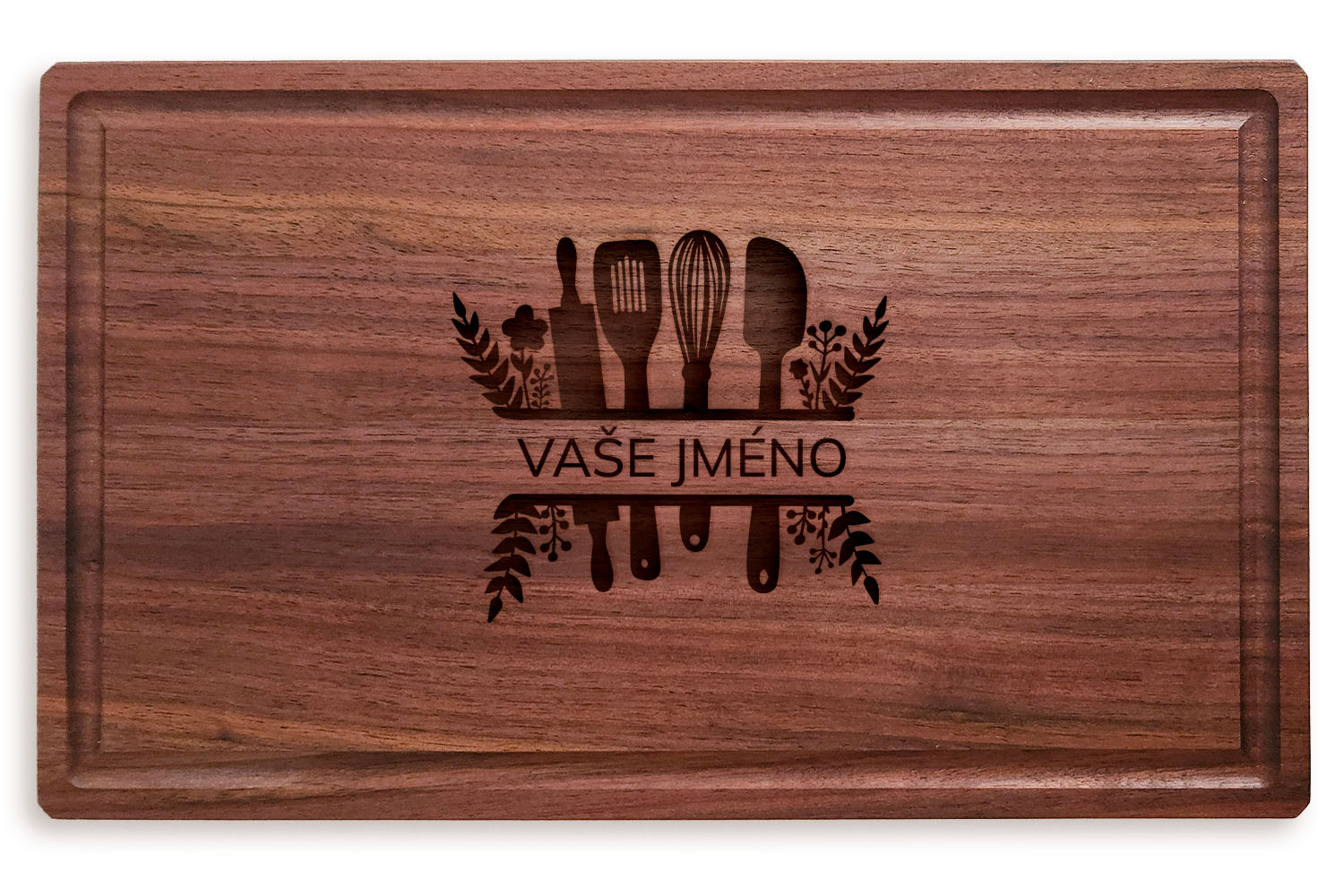 PESKWOOD dřevěné krájecí prkénko Americký ořech_Gravír jméno